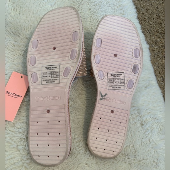 Juicy couture pink rhinestone sandals - Picture 2 of 4